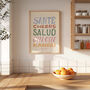 Cheers Wall Art Print, Kitchen Print, Colourful Hand Painted, thumbnail 9 of 11