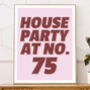Personalised House Party Print, thumbnail 2 of 7