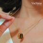 Personalized Oval Tag Pendant Necklace, thumbnail 1 of 5