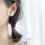 Sterling Silver Minimalist Leaf Stud Earrings, thumbnail 2 of 6