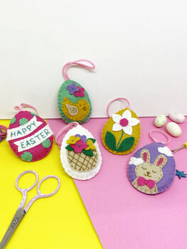 Easter Eggs Diy Felt Decoration Craft Kit, 4 of 4