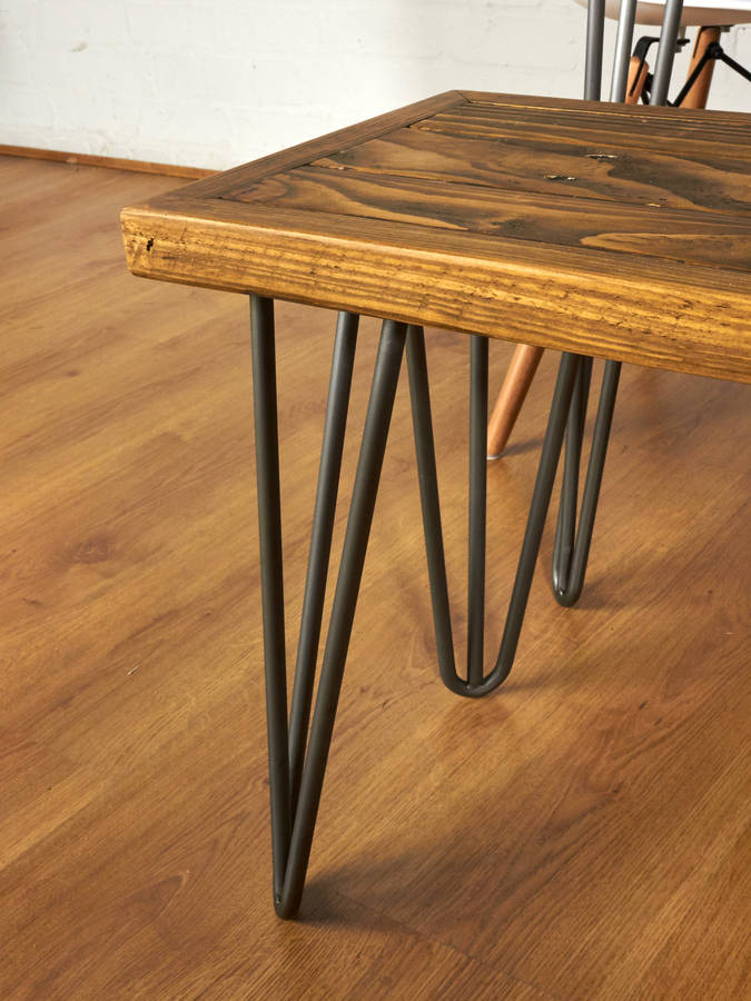Reclaimed Pallet Dining Table And Bench Hairpin Legs By Sunnyside