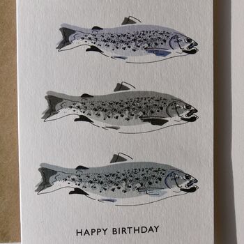 Fish Happy Birthday Greeting Card, 2 of 2