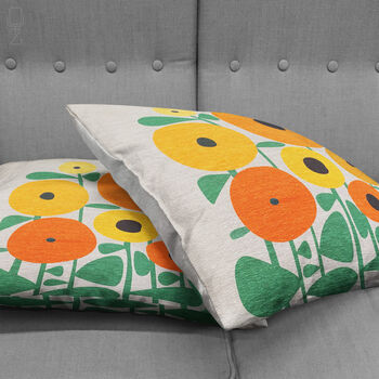 Cushion Covers With Multicolour Abstract Flowers, 3 of 7