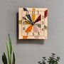 Large Numbers Floral Bright Wall Clock, thumbnail 1 of 6