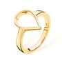 Designer Open Petal Ring In 18ct Gold Vermeil, thumbnail 1 of 5