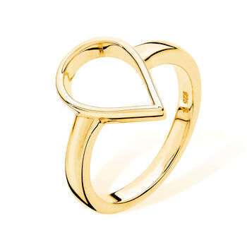 Designer Open Petal Ring In 18ct Gold Vermeil, 2 of 5