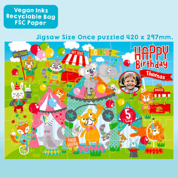 Personalised Circus Friends Birthday Jigsaw Puzzle, 3 of 10