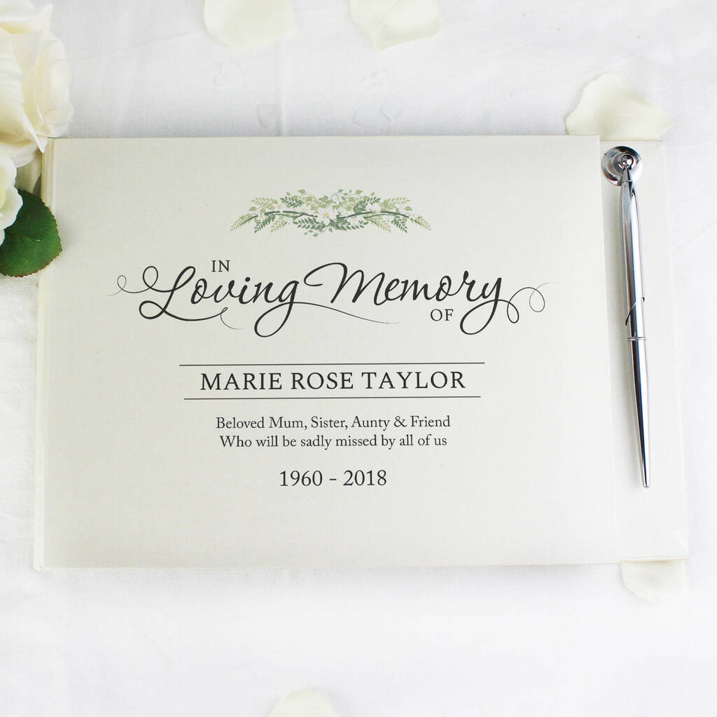 Personalised Loving Memory Guest Book, 1 of 6