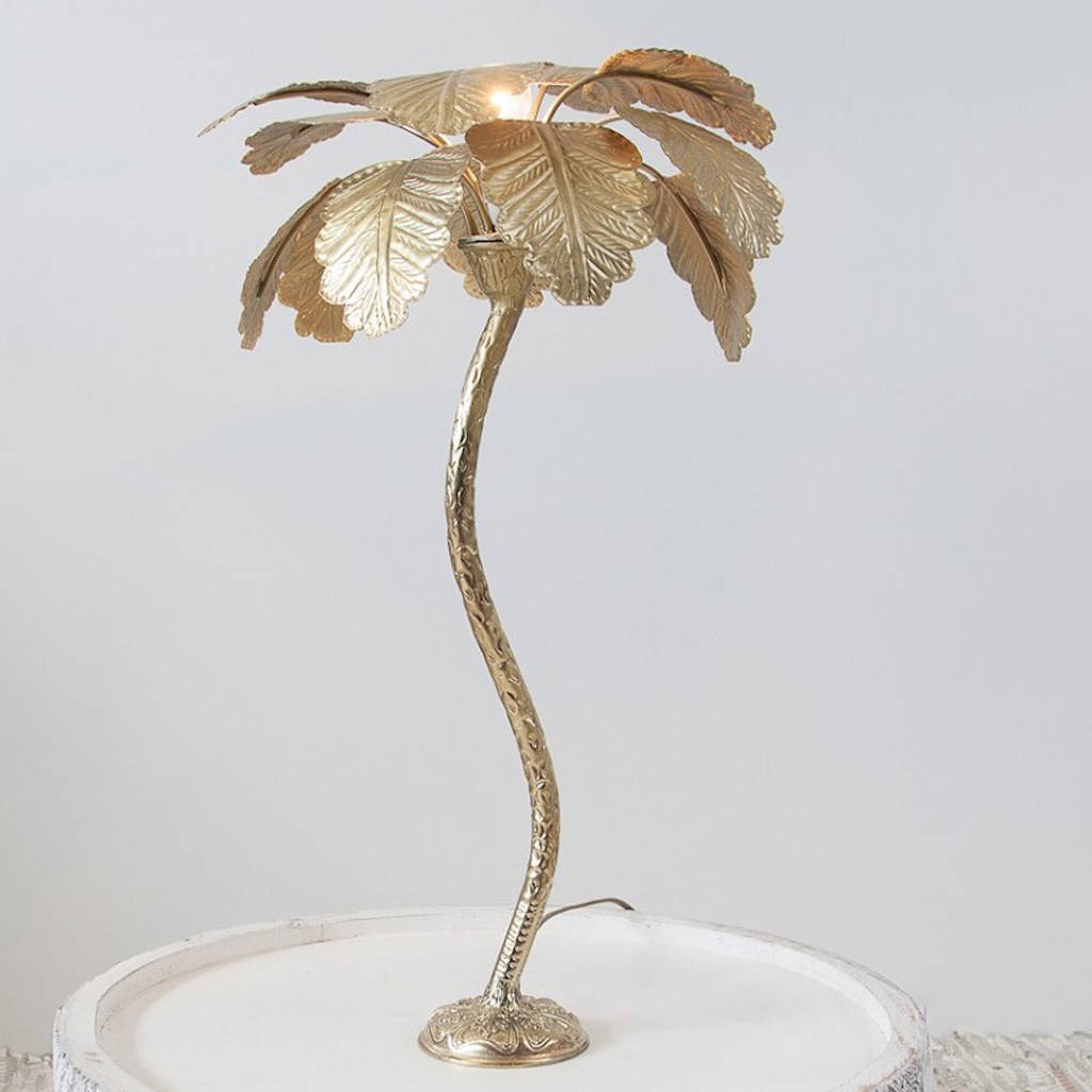 Brass Palm Tree Lamp, 1 of 4