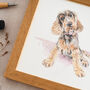Original Hand Painted Watercolour Dog Portrait | Custom Pet Portrait From Photo, thumbnail 3 of 11
