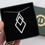 Sterling Silver Geometric Statement Necklace, thumbnail 9 of 10