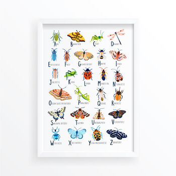 Insect Alphabet Art Print, 2 of 7
