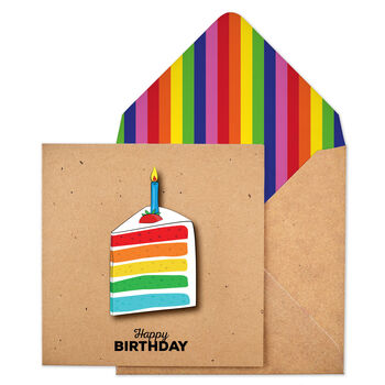 Handmade 3D Rainbow Birthday Cards Pack Of Five, 3 of 6