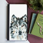 Inky Wolf Faux Leather Phone Case With Card Slots, thumbnail 1 of 6
