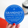 Personalised Blue Plaque Coaster For Grandad, thumbnail 3 of 5