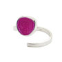 Hot Pink Agate Crystal Sterling Silver Pinky Ring, thumbnail 1 of 2