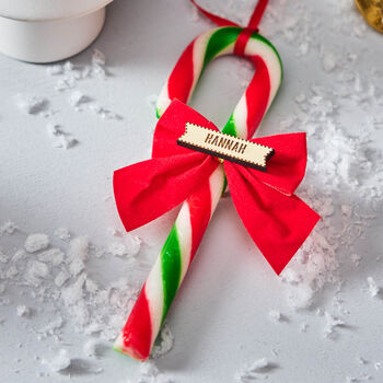 Edible Candy Cane And Bow Place Setting, 2 of 4