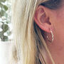 Twisted Sterling Silver Hoop Earrings, thumbnail 3 of 9