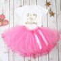 Pink First Birthday Tutu Oufit For Girls, thumbnail 1 of 7