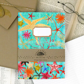 Asterozoa Starfish A5 Lined And Plain Notebook Set, 4 of 7