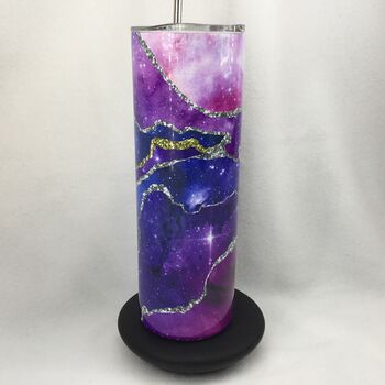 Galaxy Printed Personalised Tumbler With Name, 2 of 5