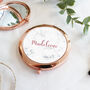 Personalised Rose Gold Compact Mirror, thumbnail 1 of 6