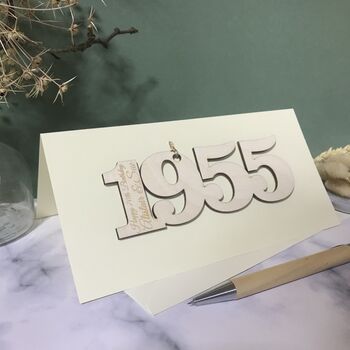 Personalised 70th Birthday 1955 Year Card, 2 of 12