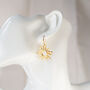 Gold Plated Sun Dangle Earrings, thumbnail 8 of 9