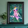 Rainbow Cockatoo Tropical Bird Jungle Art Print, thumbnail 1 of 7