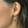 Navy Teal Quartz Gemstone Earring, thumbnail 2 of 5