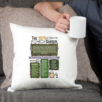 'Garden In Time' Personalised Cushion Gift For Gardeners All Years Available, 5 of 10