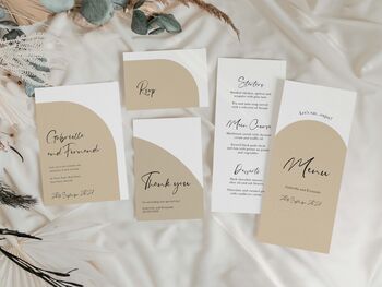 Beige Gatefold Wedding Invitations, 5 of 5