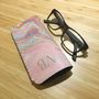 Personalised Initial Pink Marble Glasses Case, thumbnail 4 of 4