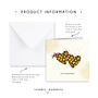 Eid Mubarak Card With Gold Hearts In Cream And Black, thumbnail 2 of 3