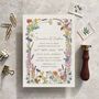 Cottage Garden Evening Wedding Invitations, thumbnail 6 of 7