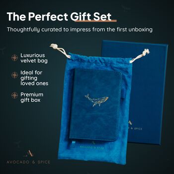 Blue Whale A6 Lined Journal With Strap, Bookmark And Pen Holder, 2 of 7