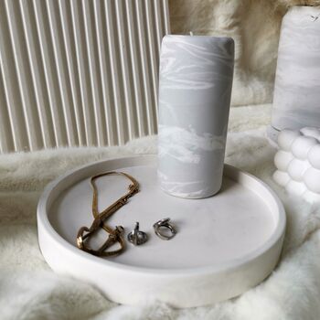Pillar Candle Holders With White Tray, 3 of 3