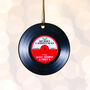 Personalised Vinyl Record Christmas Tree Decoration, thumbnail 2 of 5