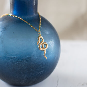 Gold Plated Snake Necklace, 8 of 10