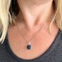 The Hexagon Lapis Lazuli Silver Gemstone Necklace, thumbnail 2 of 5