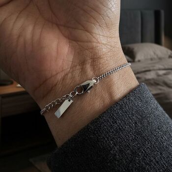 Cuban Link Bracelet Silver, 3 of 8