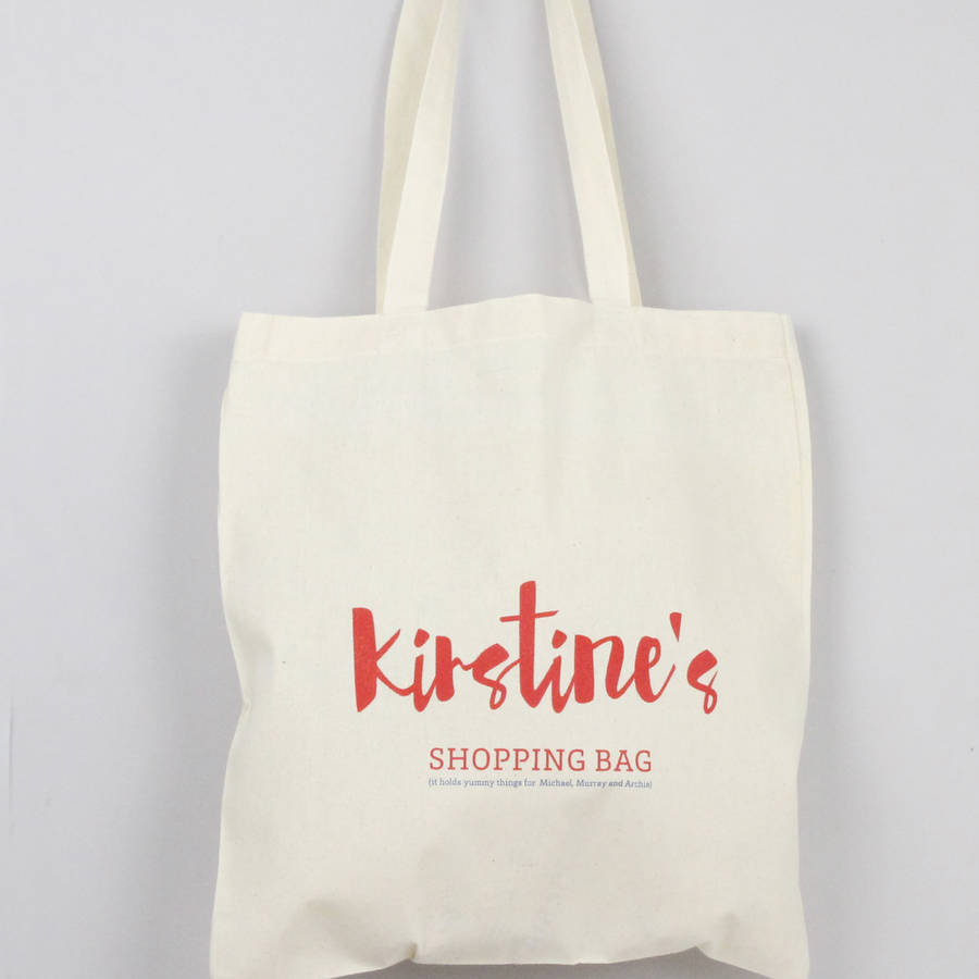 personalised tote shopping bags