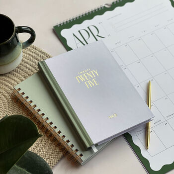 2025 Personalised Diary Bundle With Wall Calendar And Pen, 4 of 10