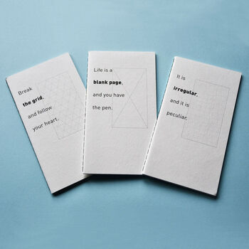Blank/Grid/Irregular Recycled Paper Notebook, 2 of 10