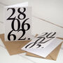 Minimalist Style Personalised Date Card, thumbnail 2 of 4