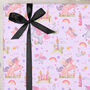 Three Sheets Of Children's Birthday Unicorn Wrapping Paper, thumbnail 1 of 2