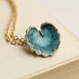 Navy Blue Leaf Necklace, thumbnail 1 of 7