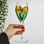 Daffodil Painted Wine Glass, thumbnail 1 of 8