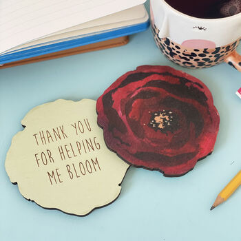 Personalised Flower Coaster Teacher Gift, 4 of 11